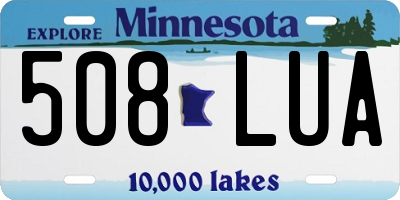 MN license plate 508LUA