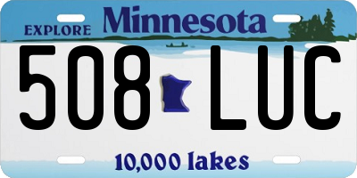 MN license plate 508LUC