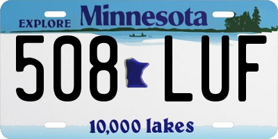 MN license plate 508LUF