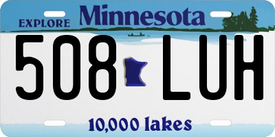 MN license plate 508LUH