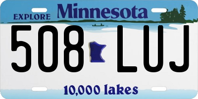 MN license plate 508LUJ