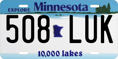 MN license plate 508LUK
