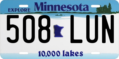 MN license plate 508LUN
