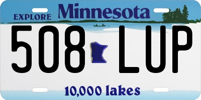 MN license plate 508LUP