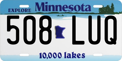 MN license plate 508LUQ