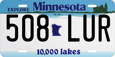 MN license plate 508LUR