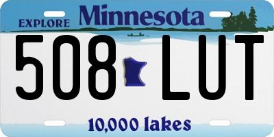 MN license plate 508LUT