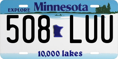 MN license plate 508LUU