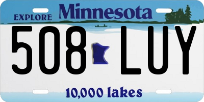 MN license plate 508LUY