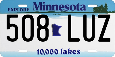 MN license plate 508LUZ