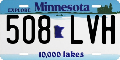 MN license plate 508LVH