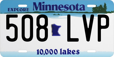 MN license plate 508LVP