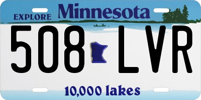 MN license plate 508LVR