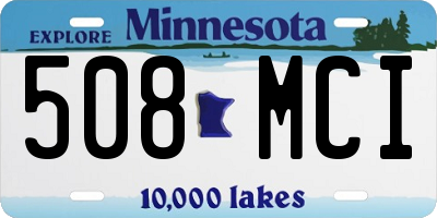MN license plate 508MCI