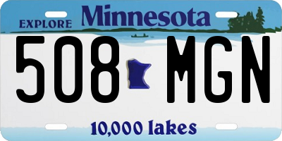 MN license plate 508MGN