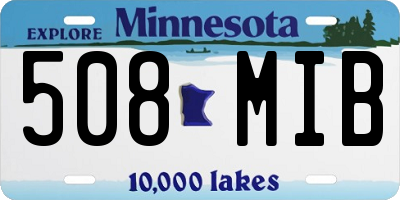 MN license plate 508MIB