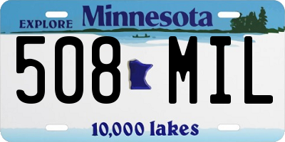 MN license plate 508MIL
