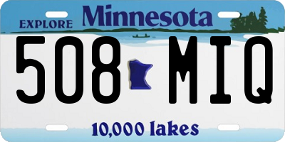 MN license plate 508MIQ
