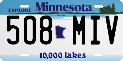 MN license plate 508MIV