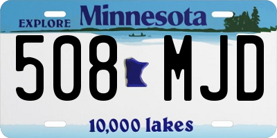 MN license plate 508MJD