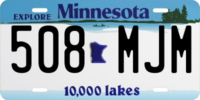 MN license plate 508MJM
