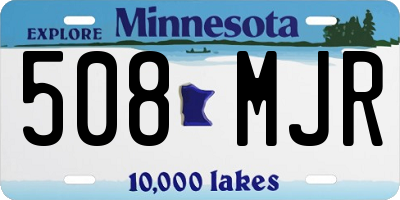 MN license plate 508MJR