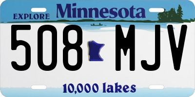 MN license plate 508MJV