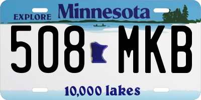 MN license plate 508MKB