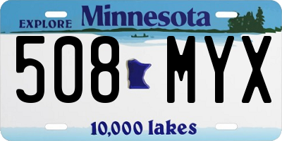 MN license plate 508MYX