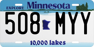 MN license plate 508MYY