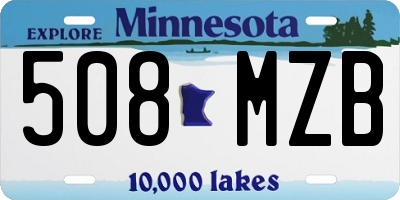 MN license plate 508MZB