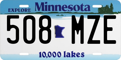 MN license plate 508MZE