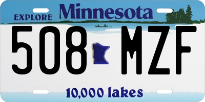 MN license plate 508MZF