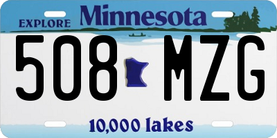 MN license plate 508MZG