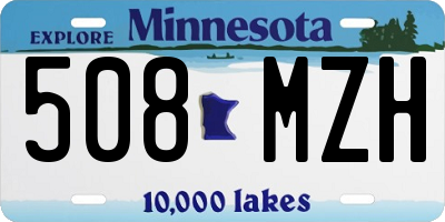 MN license plate 508MZH