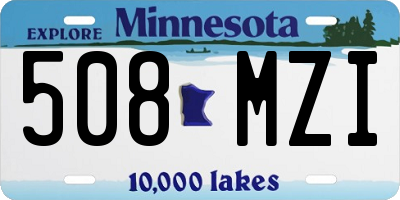 MN license plate 508MZI