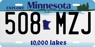 MN license plate 508MZJ