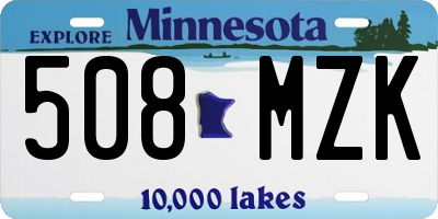 MN license plate 508MZK