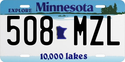 MN license plate 508MZL