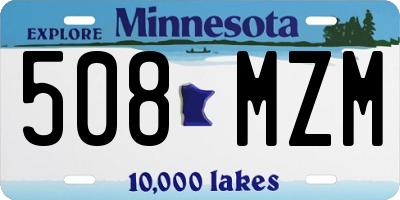 MN license plate 508MZM