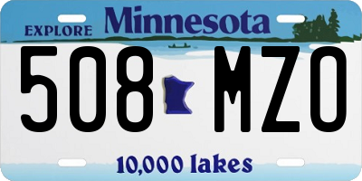 MN license plate 508MZO