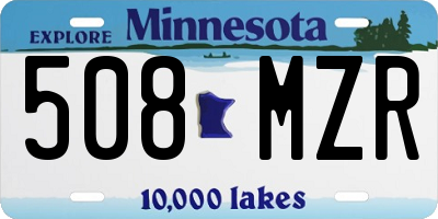 MN license plate 508MZR