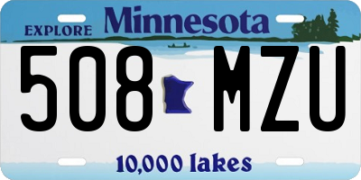 MN license plate 508MZU