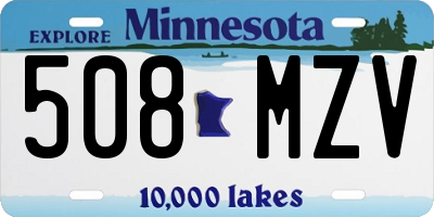 MN license plate 508MZV