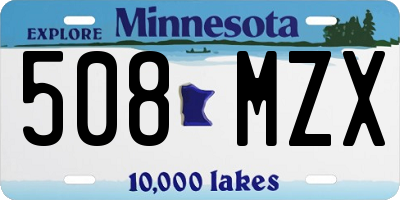 MN license plate 508MZX