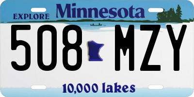 MN license plate 508MZY