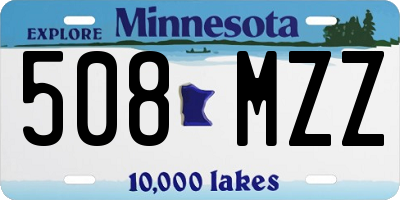 MN license plate 508MZZ