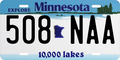 MN license plate 508NAA