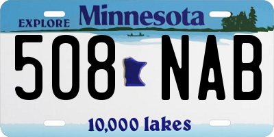 MN license plate 508NAB