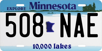 MN license plate 508NAE